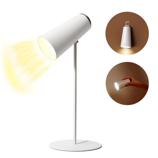 D9 Sunset Desk Lamp, a modern, creative, detachable LED desk lamp with rechargeable battery and wireless charging function; eye-friendly design