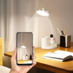 D6/D7 Modern design astronaut-inspired multi-functional office/study/bedroom lamp with touch control, USB charging port, and projector light