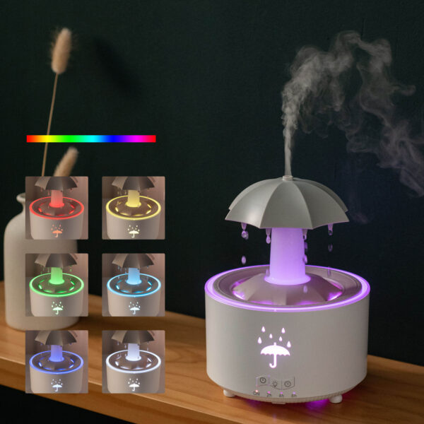 V88 Creative Umbrella Humidifier Essential Oil Diffuser Rain Cloud Ultrasonic Aromatherapy Diffuser 350ml Aromatherapy Diffuser