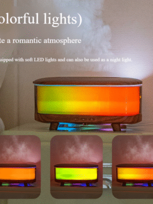 HY27 Colorful Light Diffuser 400ml Electric Oil Air Wooden Ultrasonic Aroma Diffuser Electric Humidifier
