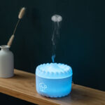 V76A 7-Color LED Jellyfish Humidifier Aroma Diffuser with Timer Auto-Off Ultra-Quiet Operation for Bedroom Office