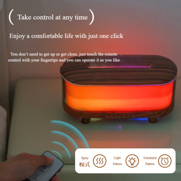 HY27 Colorful Light Diffuser 400ml Electric Oil Air Wooden Ultrasonic Aroma Diffuser Electric Humidifier