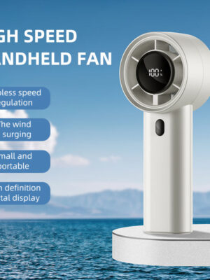 F1 Outdoor rechargeable, hands-free cooling fan with 6 blades; portable, handheld mini fan for summer cooling