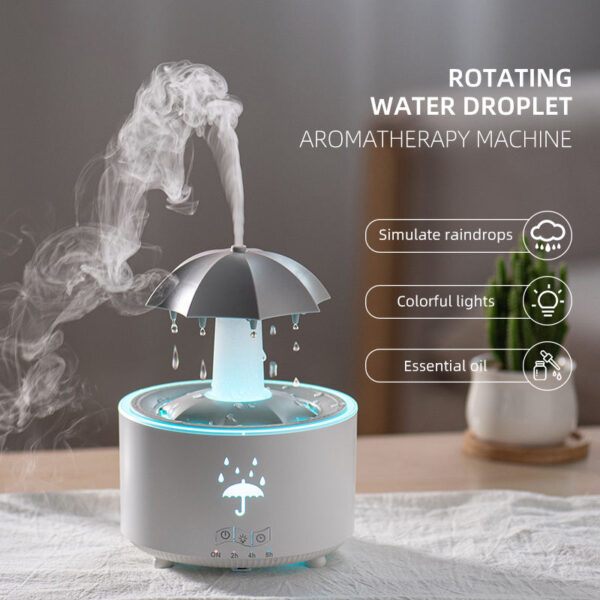 V88 Creative Umbrella Humidifier Essential Oil Diffuser Rain Cloud Ultrasonic Aromatherapy Diffuser 350ml Aromatherapy Diffuser