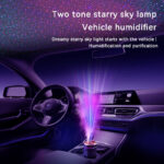 5S Portable USB Home Car Ultrasonic Defogger Humidifier with 7 Colors LED Starry Sky Light Humidifier