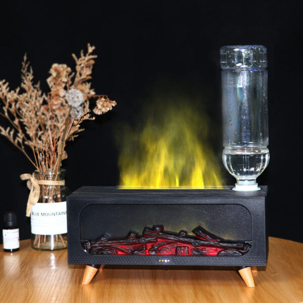 YX-2900 Fireplace Diffuser 2025 New Portable USB Aromatherapy Humidifier Simulates Bonfire Flame, Fireplace Aromatherapy Diffuser