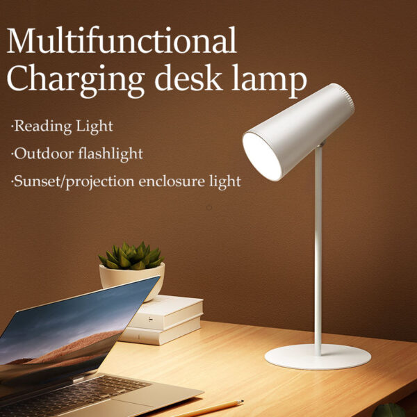 D9 Sunset Desk Lamp, a modern, creative, detachable LED desk lamp with rechargeable battery and wireless charging function; eye-friendly design