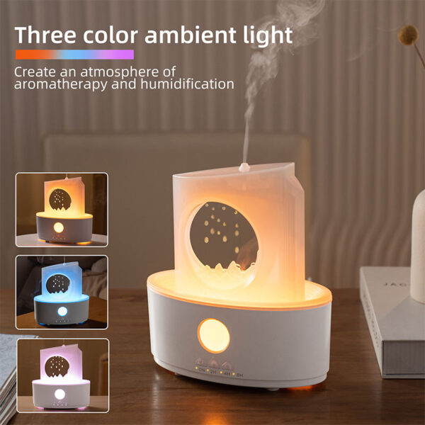 V63 Raindrop Electric Oil Diffuser LED Light Mist Mode Aromatherapy Scent Diffuser for Home with Auto-Off