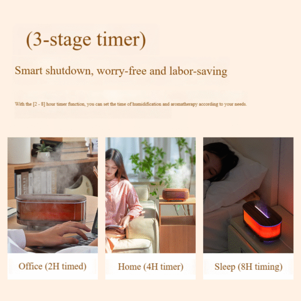 HY27 Colorful Light Diffuser 400ml Electric Oil Air Wooden Ultrasonic Aroma Diffuser Electric Humidifier