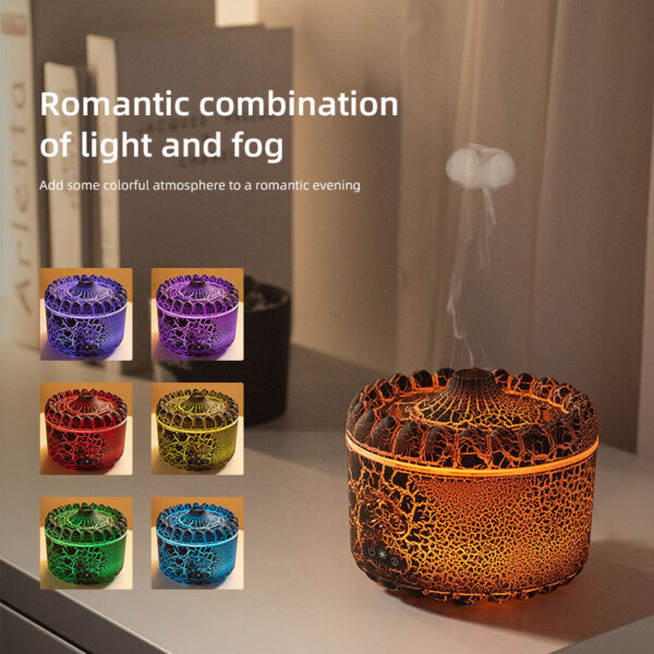 V76A 7-Color LED Jellyfish Humidifier Aroma Diffuser with Timer Auto-Off Ultra-Quiet Operation for Bedroom Office