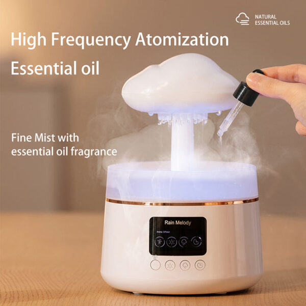 A01 High Quality Ultrasonic Air Aromatherapy Purifier Rain Cloud Humidifier Dripping Essential Oil Mushroom Aroma Diffuser