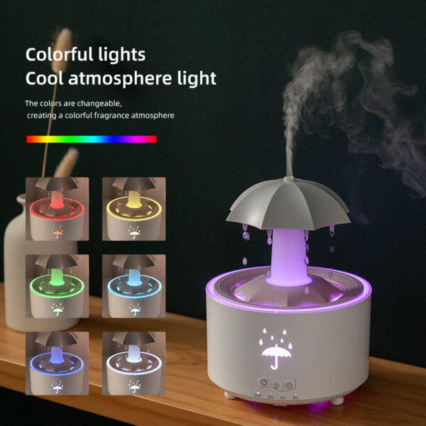 V88 Creative Umbrella Humidifier Essential Oil Diffuser Rain Cloud Ultrasonic Aromatherapy Diffuser 350ml Aromatherapy Diffuser