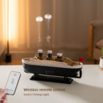 V75 New Sailor Gift Titanic Smoke Ring Aroma Diffuser Smart Home Fragrance Boat Design Jellyfish Air Humidifier
