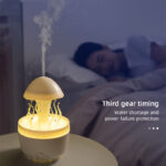 V71A Rain Cloud Humidifier with Waterdrop Mushroom Design, Aroma Essential Oil Diffuser, and 7-Color LED Night Light