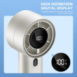 F1 Outdoor rechargeable, hands-free cooling fan with 6 blades; portable, handheld mini fan for summer cooling