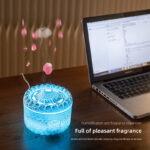 V76A 7-Color LED Jellyfish Humidifier Aroma Diffuser with Timer Auto-Off Ultra-Quiet Operation for Bedroom Office