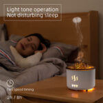 YX-1501-S Spray Circle Humidifier Electric Flame Effect Ultrasonic Humidifier 300ml Aromatherapy Diffuser Essential Oil Electric Fireplace Home