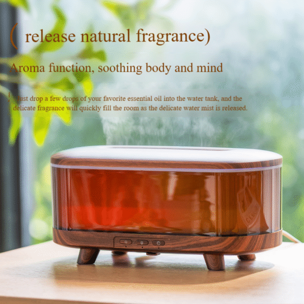 HY27 Colorful Light Diffuser 400ml Electric Oil Air Wooden Ultrasonic Aroma Diffuser Electric Humidifier