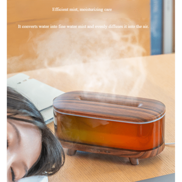 HY27 Colorful Light Diffuser 400ml Electric Oil Air Wooden Ultrasonic Aroma Diffuser Electric Humidifier