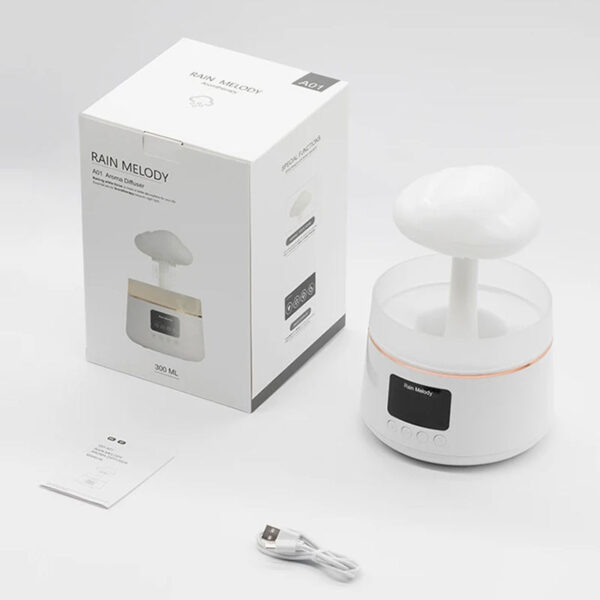 A01 High Quality Ultrasonic Air Aromatherapy Purifier Rain Cloud Humidifier Dripping Essential Oil Mushroom Aroma Diffuser